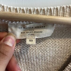 Sezane Leontine Jumper Ecru/Camel XS